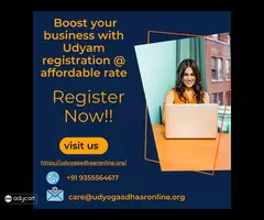 Boost your business with Udyam registration @ affordable rate